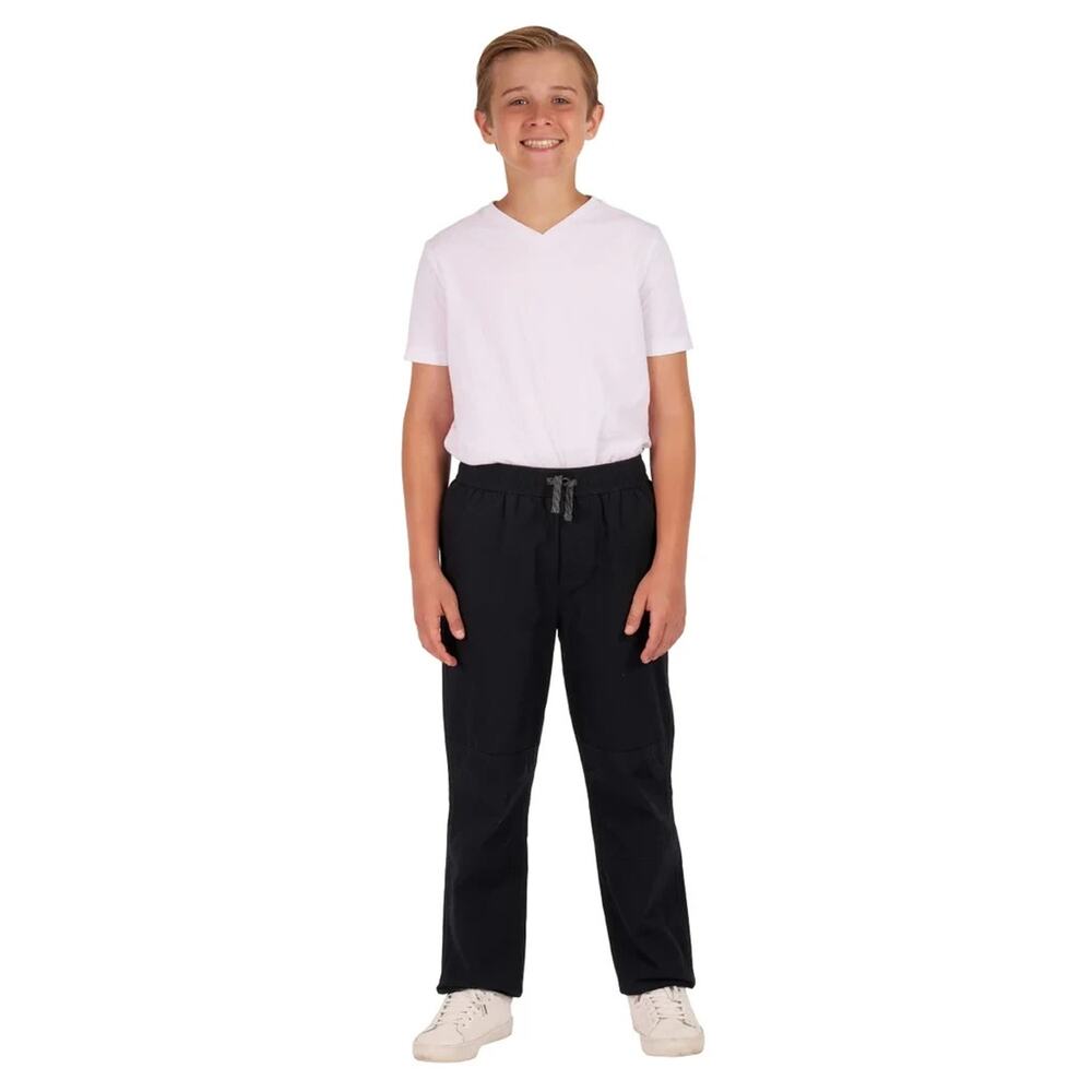 Gerry Youth Boys XS 5/6 Canvas Tricot Lined Pants Black Elastic Waist New